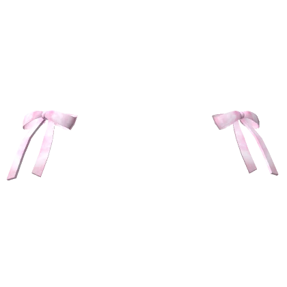 Front low pigtails baby pink bows