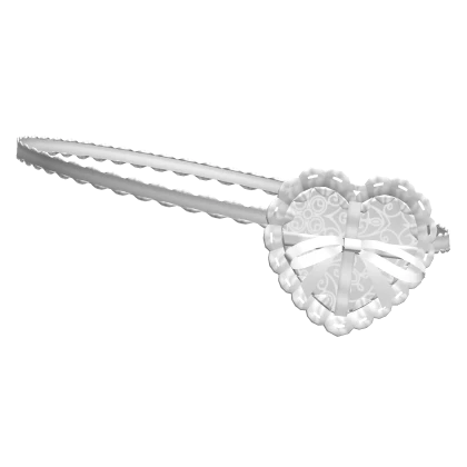 gothic lace heart eyepatch / white