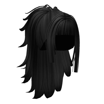 Cute Y2K Harajuku Hime Cut Ponytail (Black)