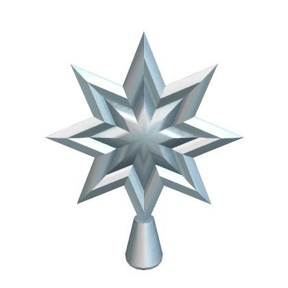 Silver Ice Christmas Star Ornament