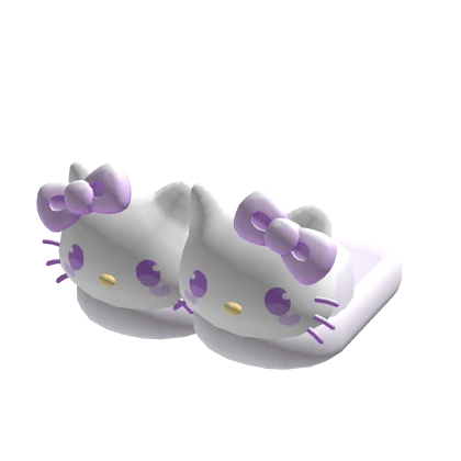 ♡ kitty purple slippers