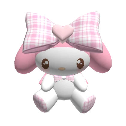 Cute My Melody plush backpack with a big bow