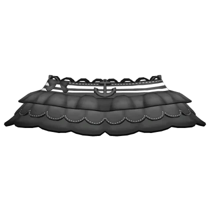 3.0 Cute Sailor Ruffled Skirt in Black