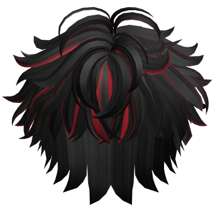 Black&Red Anime Boy Wolfcut Hair 