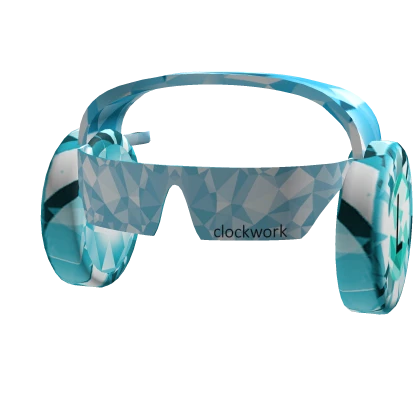 Aqua Sparkle Time Clockwork Headphones+Shades