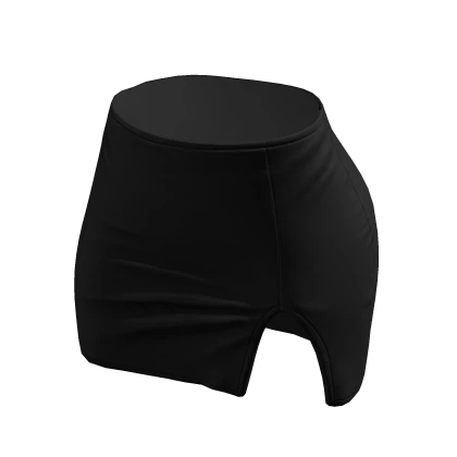 Skirt Black Tight High Waisted Mini Chibi Chic Y2K