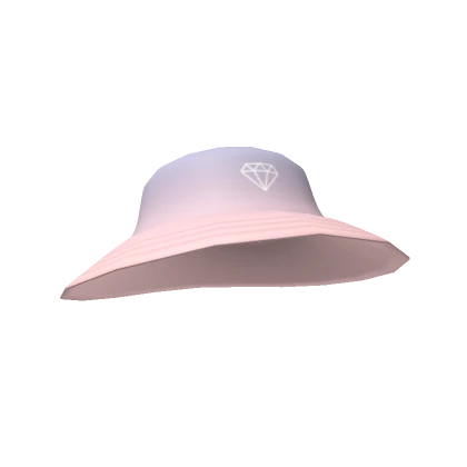 Pink Bucket Hat with Diamond