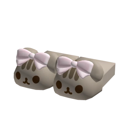 kawaii brown kitty slippers