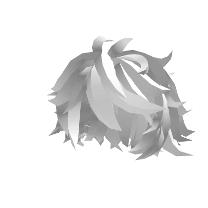Blocky fluffy hair - White