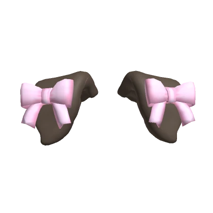 ⊱┊cute puppy dog brown ears pink bow