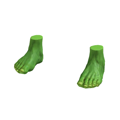 Realistic Strong Green Feet Boots