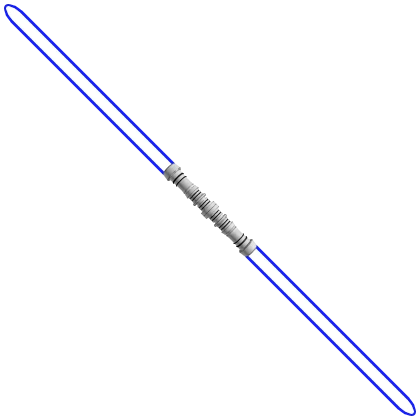 Holdable Blue Dual-Bladed Laser Saber Sword