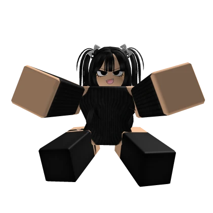 Goth girl companion sitting on shoulder