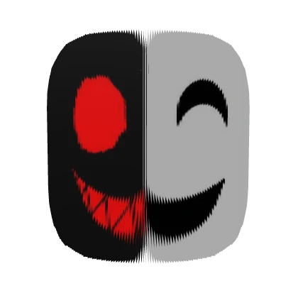  ANIMATED Half Demon Half Angel Face Mask
