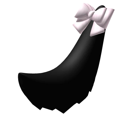 little dog tail with bow in black