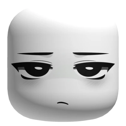 Dissatisfied Face With Black Eyes - White