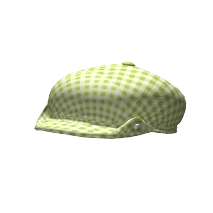 ☘︎ cute igari heisei retro green plaid beret cap