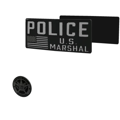 OLD B/W POLICE U.S. Marshals Patches