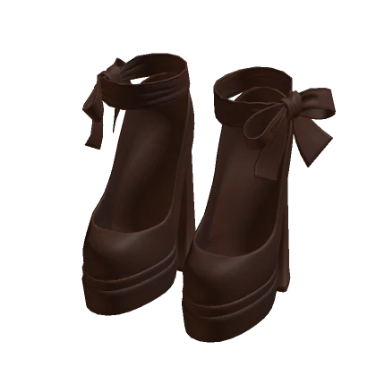 Sweet n sugar chunky coquette heels brown it girl