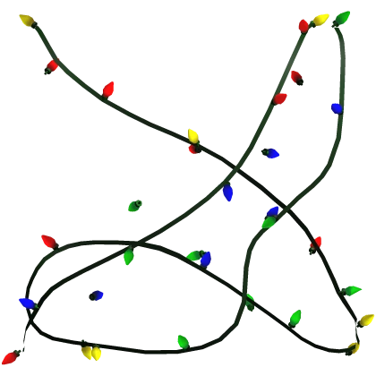 1.0 Christmas Lights Green Wrapped Tangled Light