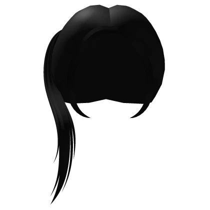 cute wispy ponytail black