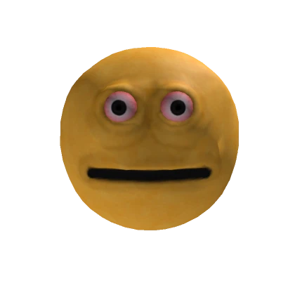 pseudo realistic stressed out emoji head