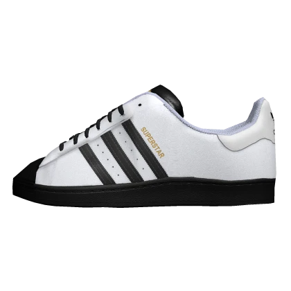 Adidas Superstar White and Black Shoes
