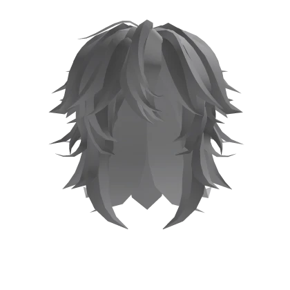 Grey Messy Fluffy Long Hair