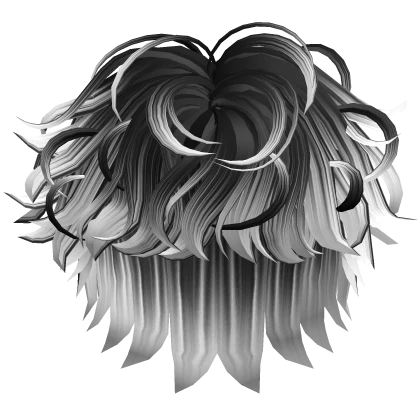 Fluffy Curly Boy Hair - Black&White