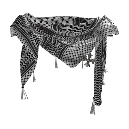 Wrapped Keffiyeh Scarf w chrome 3.0