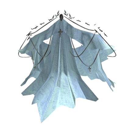 Light Blue Silver Ornate Royal Dress