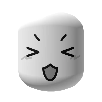 Excited Cute Goober Happy Screaming Face [White]