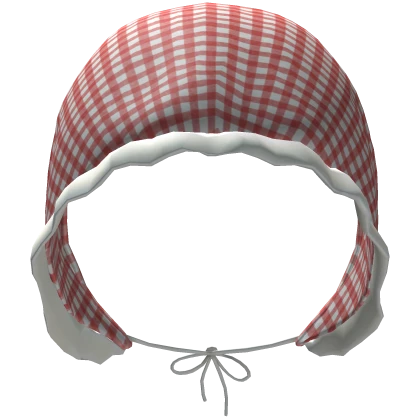 Headscarf Cottage Red Floral Vintage Gingham Cute