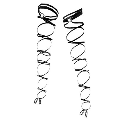 Black Ring Leg Straps