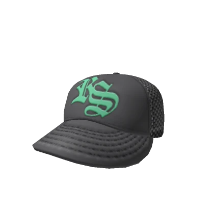 GRAY / GREEN ROCKSTAR Y2K TRUCKER CAP