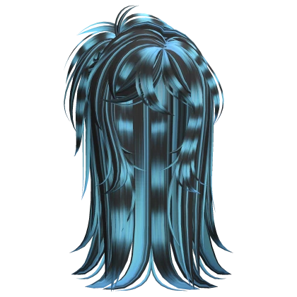 Scene Wispy Spikey Ponytail (Black and Blue)