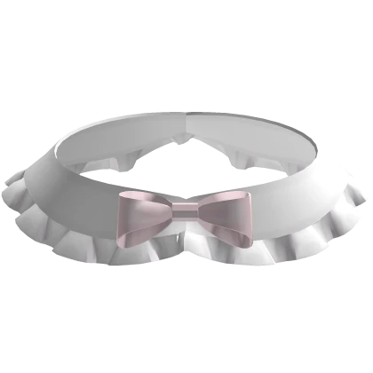 kawaii ruffled collar white & pink