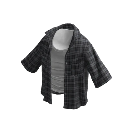 💗Y2K ESSENTIAL LAYERING SHIRT_CHECKED GREY