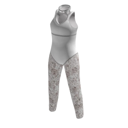 🫧 Bianca Lace Bodysuit in White with Studs