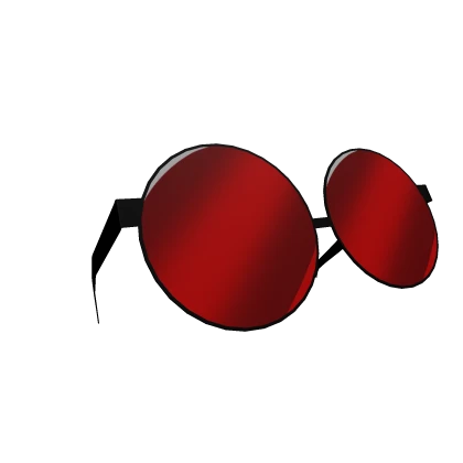 Red Round Glasses Vampire On Head