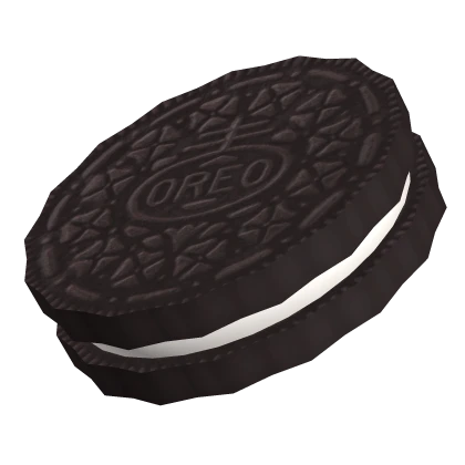 Oreo cream cookie on head