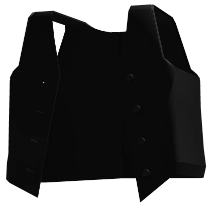 Black Open Suit Vest