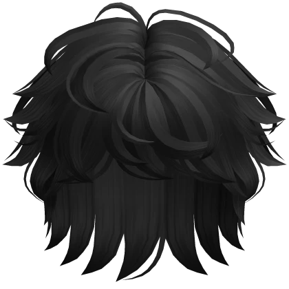 Fluffy Messy Boy Hair (Black)