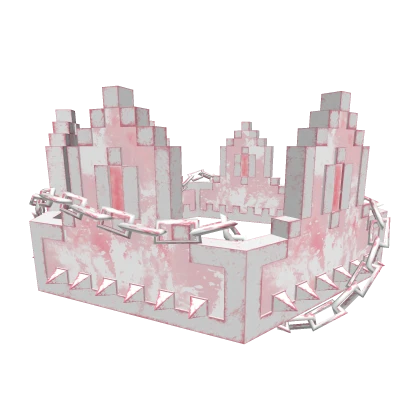Ethereal Pink Goth Chained 8-Bit Crown
