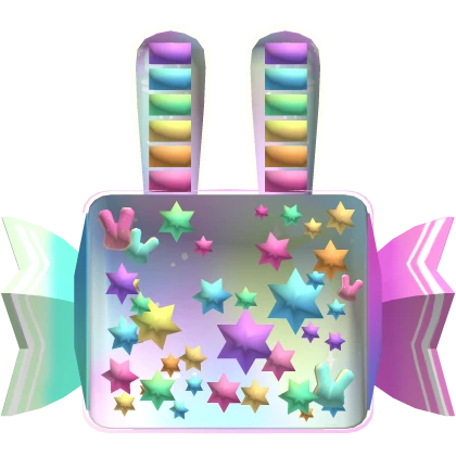 Cute pastel rainbow star bunny candy 