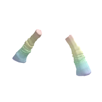 pastel rainbow oversized arm warmers