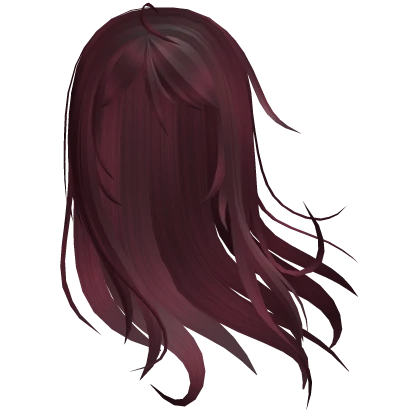 ♡ ꒰ windy maroon wispy flowy anime hair ꒱