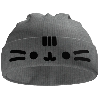 ꒰ cute grey kitty beanie ♡꒱