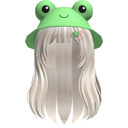 Frog Hat Long Hair 🐸
