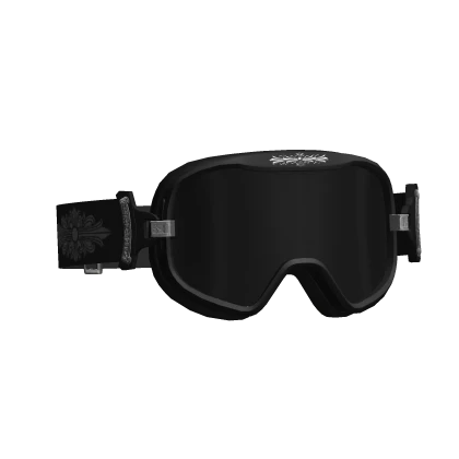 Sideway Black Chrome Heart Ski Goggles